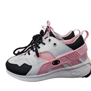 Heelys Force Skate Shoes Girls Youth Size 4 Pink Lace Up Roller Wheels